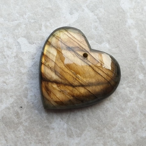 Labradorite heart with mounting hole 27x26 mm no 38 Labradorite heart with mounting hole 27x26 mm no 38