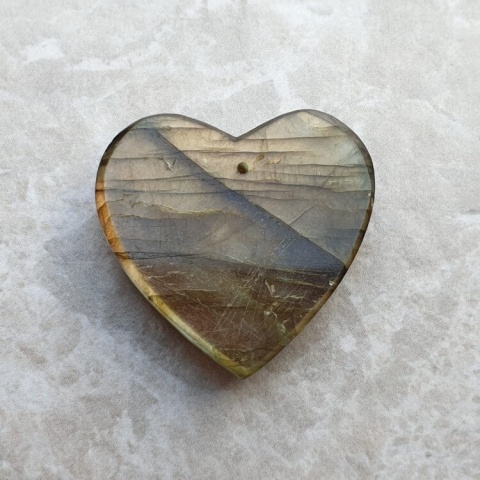 Labradorite heart with mounting hole 27x26 mm no 38 Labradorite heart with mounting hole 27x26 mm no 38