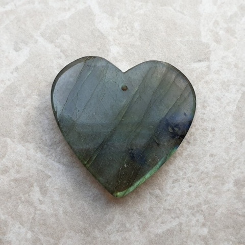 Labradorite heart with mounting hole 27x26 mm no 60 Labradorite heart with mounting hole 27x26 mm no 60