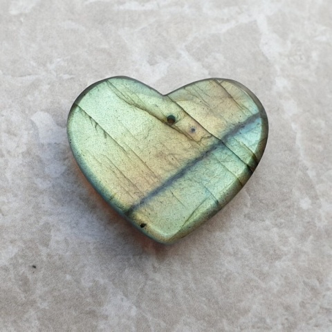 Labradorite heart with mounting hole 28x23 mm no 18 Labradorite heart with mounting hole 28x23 mm no 18