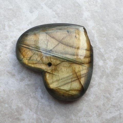 Labradoryt serce z dziurką 29x24 mm nr 1 Labradoryt serce z dziurką 29x24 mm nr 1