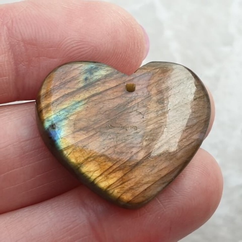 Labradorite heart with mounting hole 29x24 mm no 51 Labradorite heart with mounting hole 29x24 mm no 51