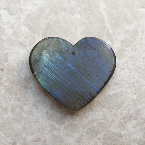 Labradorite heart with mounting hole 30x26 mm no 41