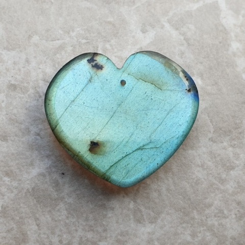 Labradorite heart with mounting hole 30x27 mm no 56