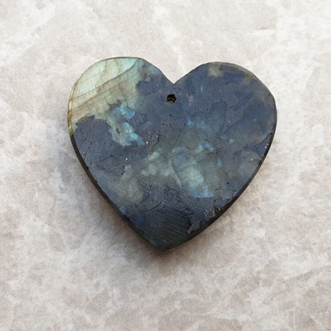 Labradorite heart with mounting hole 32x29 mm no 19 Labradorite heart with mounting hole 32x29 mm no 19