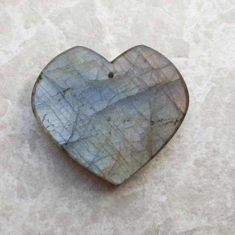 Labradorite heart with mounting hole 34x31 mm no 25 Labradorite heart with mounting hole 34x31 mm no 25
