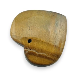 Tygrysie oko serce z dziurką 26x24 mm nr 28