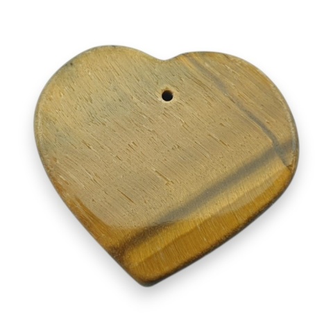 Tiger's eye heart with mounting hole 26x24 mm no 29