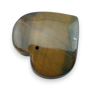 Tygrysie oko serce z dziurką 27x26 mm nr 18