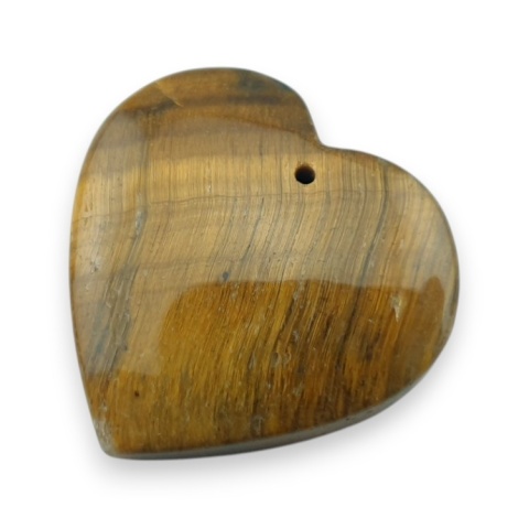 Tygrysie oko serce z dziurką 27x26 mm nr 23