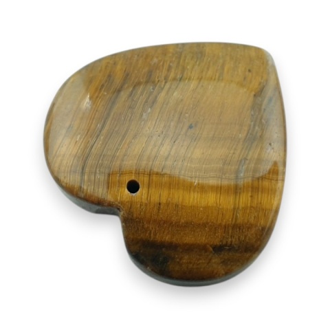 Tygrysie oko serce z dziurką 27x26 mm nr 23
