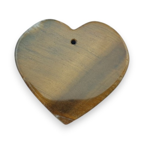 Tiger's eye heart with mounting hole 28x26 mm no 12 Tiger's eye heart with mounting hole 28x26 mm no 12