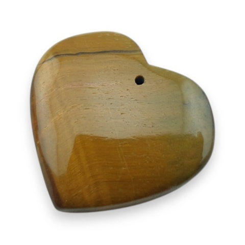 Tiger's eye heart with mounting hole 28x26 mm no 15 Tiger's eye heart with mounting hole 28x26 mm no 15