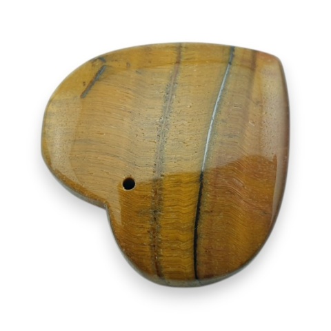 Tygrysie oko serce z dziurką 28x27 mm nr 5 Tygrysie oko serce z dziurką 28x27 mm nr 5