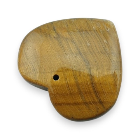 Tiger's eye heart with mounting hole 29x27 mm no 24 Tiger's eye heart with mounting hole 29x27 mm no 24