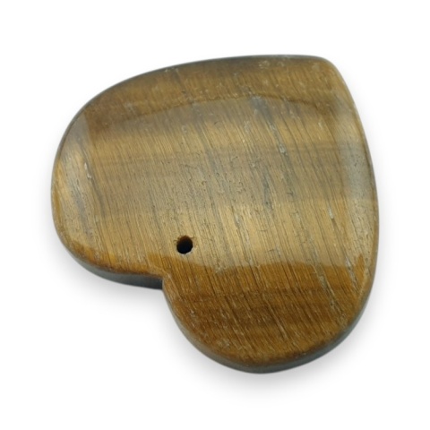 Tiger's eye heart with mounting hole 29x27 mm no 4