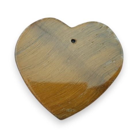 Tygrysie oko serce z dziurką 29x28 mm nr 8