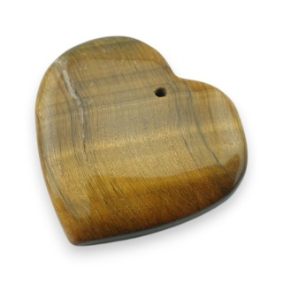 Tygrysie oko serce z dziurką 30x28 mm nr 6