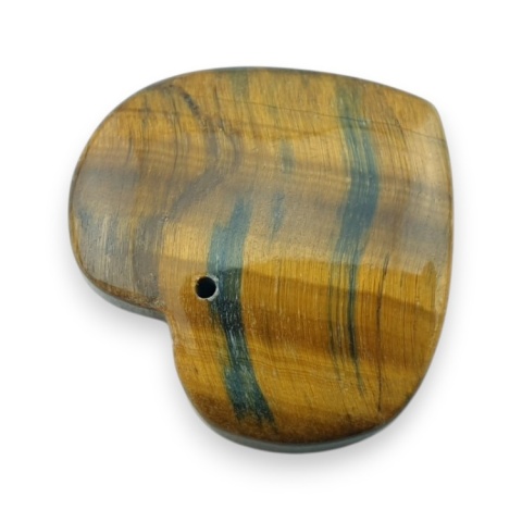 Tygrysie oko serce z dziurką 31x28 mm nr 16 Tygrysie oko serce z dziurką 31x28 mm nr 16
