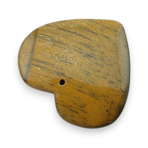 Tiger's eye heart with mounting hole 31x28 mm no 20