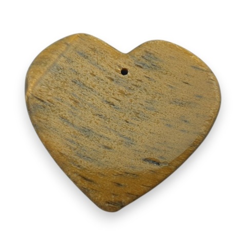 Tiger's eye heart with mounting hole 31x28 mm no 20