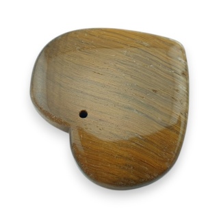 Tygrysie oko serce z dziurką 31x28 mm nr 22