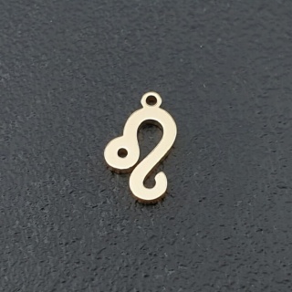 Zawieszka Lew stal chirurgiczna kolor złoty 12 mm