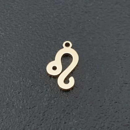 Leo pendant in stainless steel, gold colour 12 mm