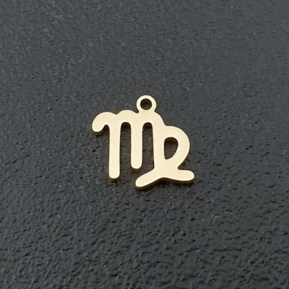 Virgo pendant stainless steel gold 10.5 mm