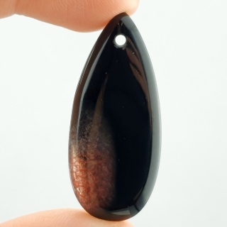 Agat kaboszon z dziurką 41x18 mm nr 164