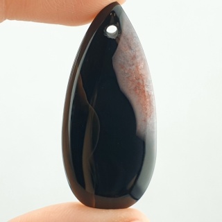 Agat kaboszon z dziurką 41x19 mm nr 165