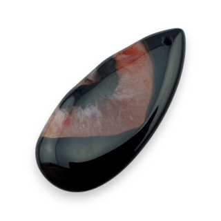 Agat kaboszon z dziurką 41x19 mm nr 166