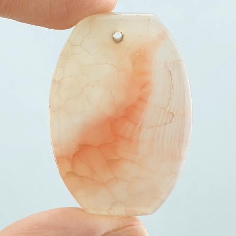 Agat kaboszon z dziurką 42x28 mm nr 241