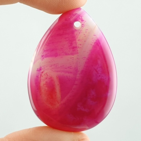 Agate cabochon with mounting hole 42x30 mm no 209