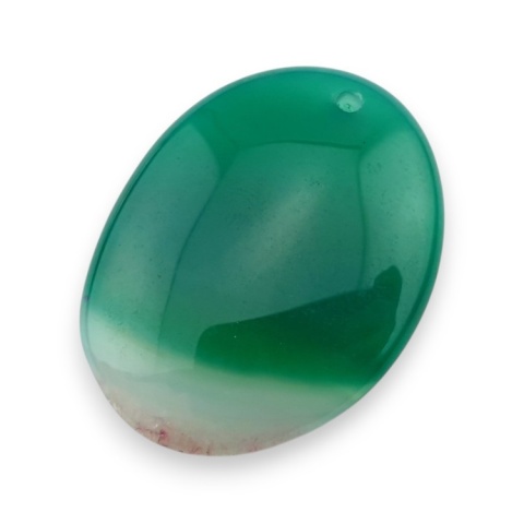 Agate cabochon with mounting hole 42x32 mm no 252