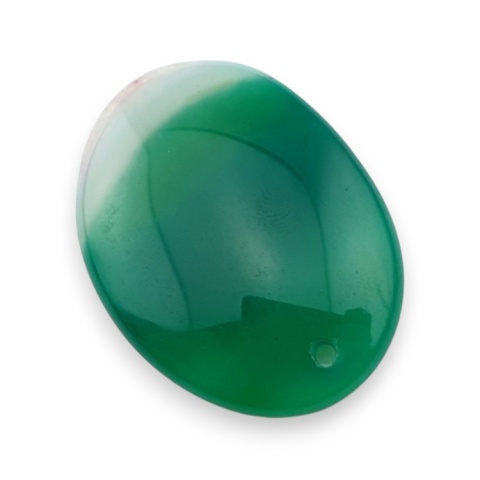 Agate cabochon with mounting hole 42x32 mm no 252