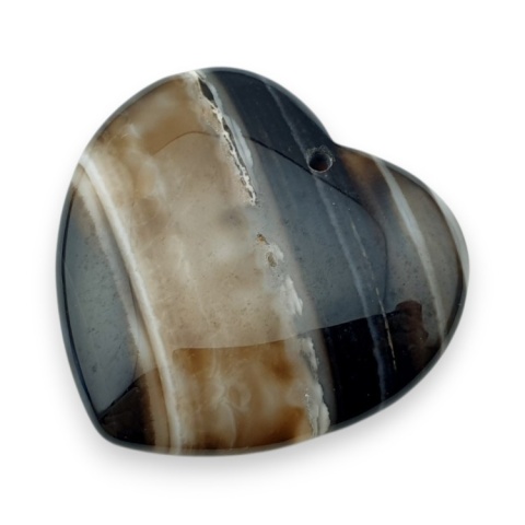 Agate cabochon with mounting hole 42x40 mm no 227