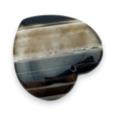 Agate cabochon with mounting hole 42x40 mm no 227