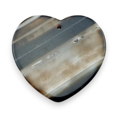 Agate cabochon with mounting hole 42x40 mm no 227