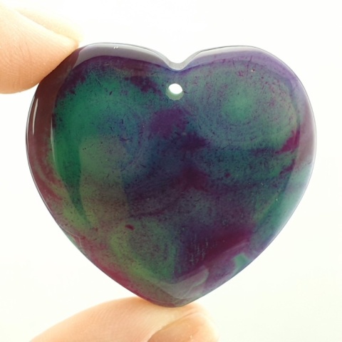 Agate cabochon with mounting hole 42x40 mm no 229