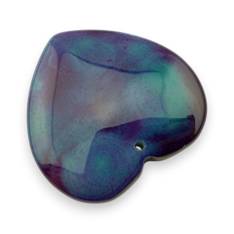 Agate cabochon with mounting hole 42x40 mm no 229