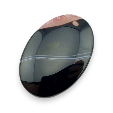 Agat kaboszon z dziurką 43x30 mm nr 260