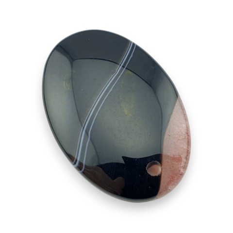 Agat kaboszon z dziurką 43x30 mm nr 260