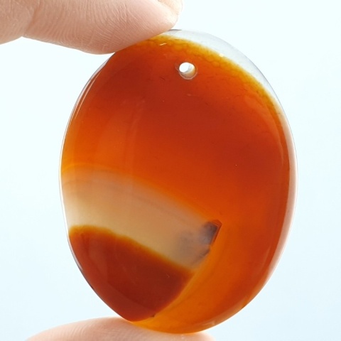 Agate cabochon with mounting hole 43x33 mm no 205 Agate cabochon with mounting hole 43x33 mm no 205
