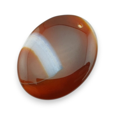 Agate cabochon with mounting hole 43x33 mm no 205 Agate cabochon with mounting hole 43x33 mm no 205