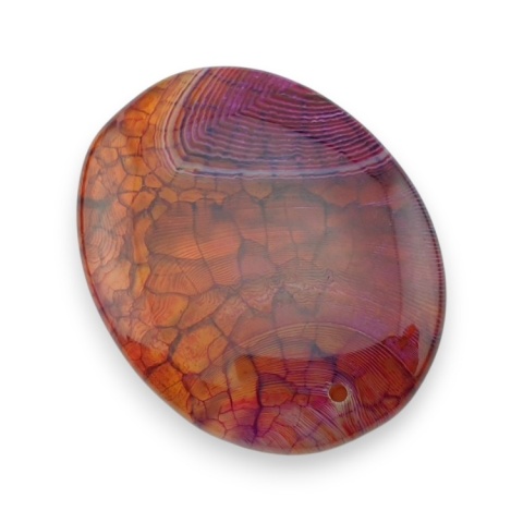 Agate cabochon with mounting hole 43x34 mm no 240