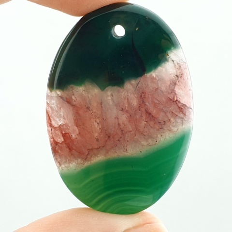 Agat kaboszon z dziurką 44x30 mm nr 249