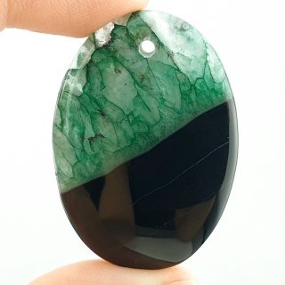 Agat kaboszon z dziurką 44x30 mm nr 253