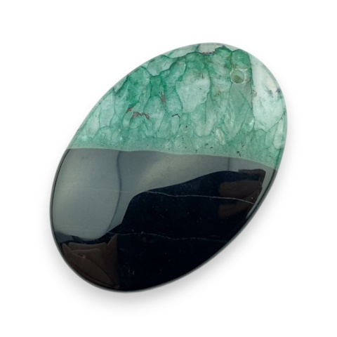 Agate cabochon with mounting hole 44x30 mm no 253 Agate cabochon with mounting hole 44x30 mm no 253