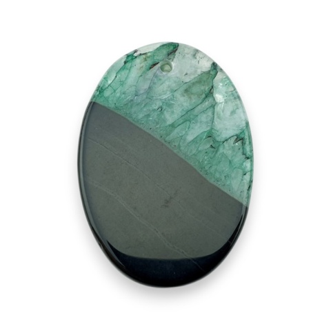 Agate cabochon with mounting hole 44x30 mm no 253 Agate cabochon with mounting hole 44x30 mm no 253